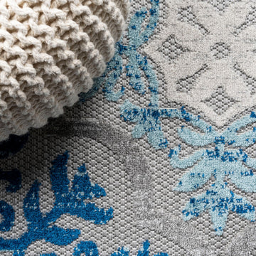 Cassis Ornate Ogee Trellis High-low Indoor/outdoor Area Rug
